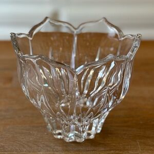 Gorham Crystal Lotus Pattern Lead Crystal Flower Bowl 5.5”